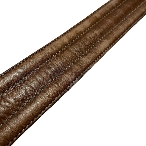 Mens Tommy Bahama Genuine Leather Stitched Belt Spain u - Picture 4 of 6